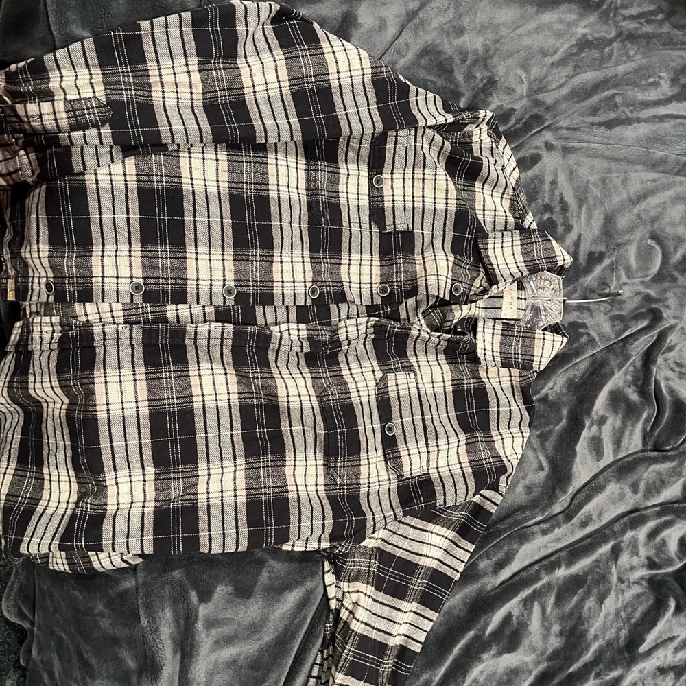 Practically new gray and  black Jachs Flannel